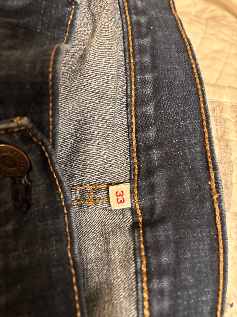 Levi's Dark Blue Denim Jean Shorts - Picture 2 of 5